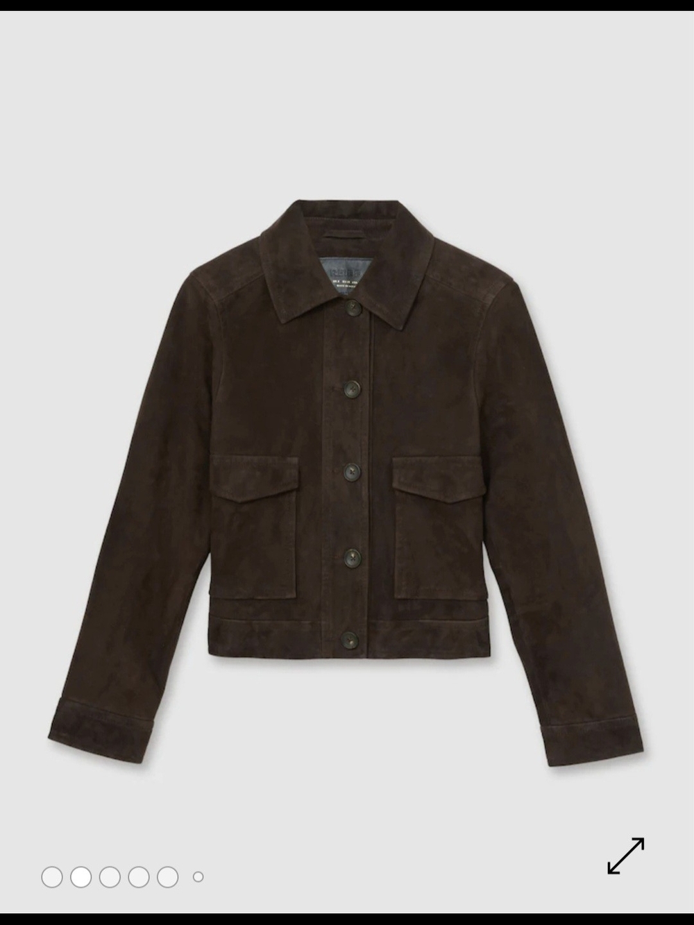 Reiss Suede Trucker Jacket Hanson Suede 6 $650 - Picture 2 of 9